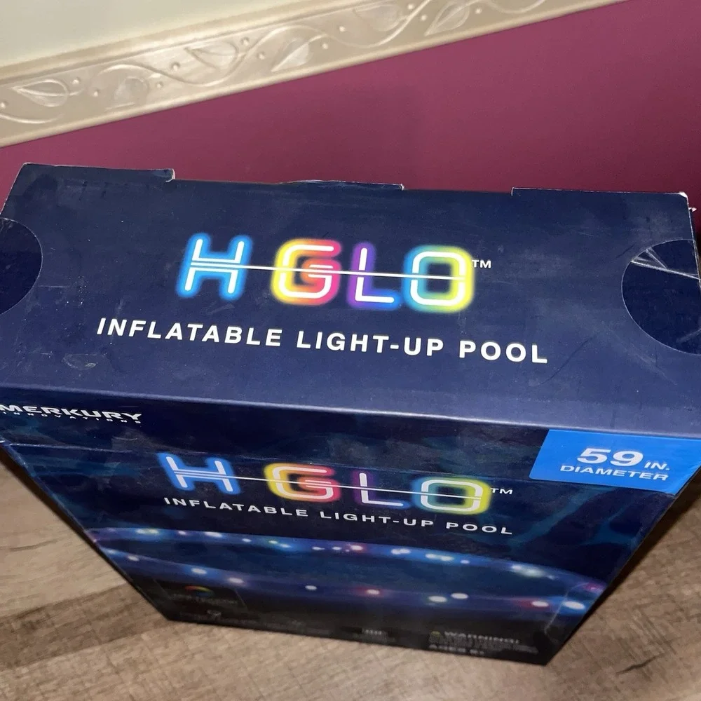 HGLO Inflatable LED Triple Ring Pool, 59
